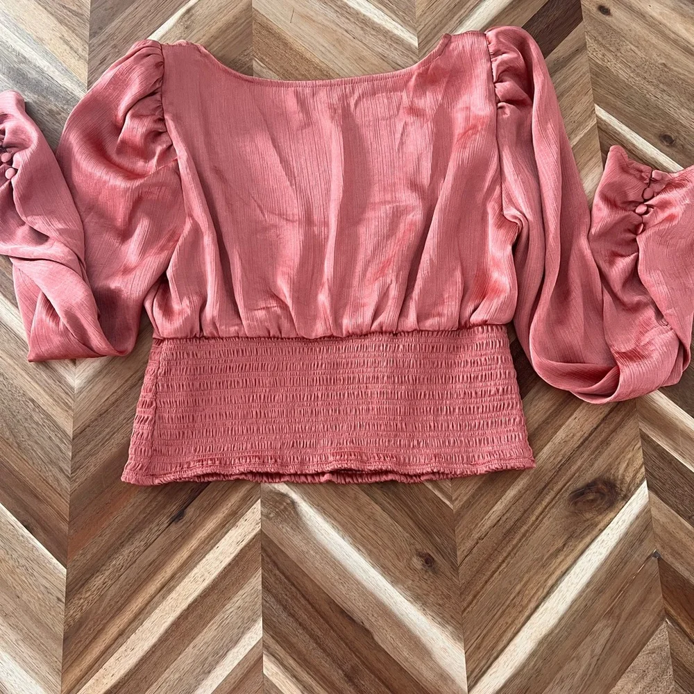 FREE PEOPLE CROPPED‎ LONG SLEEVE BLOUSE TOP